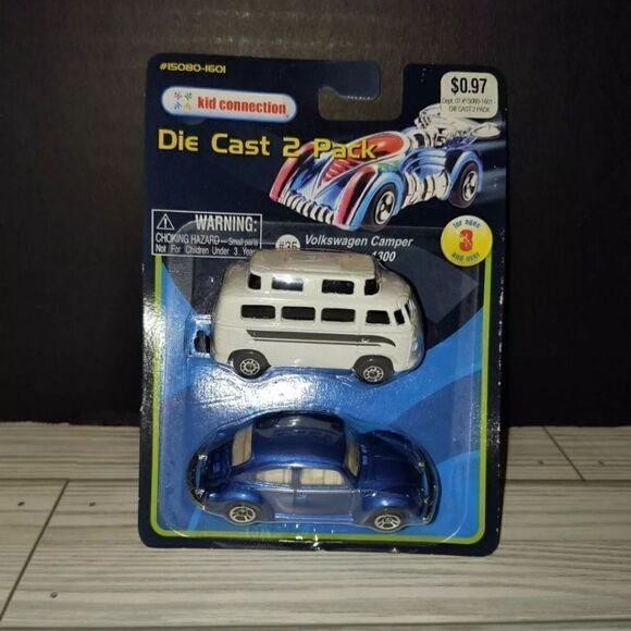 Kid Connection Die Cast 2 Pack #35 Volkswagen Camper & Volkswagen 1300 Bug 1/64 - Picture 8 of 8